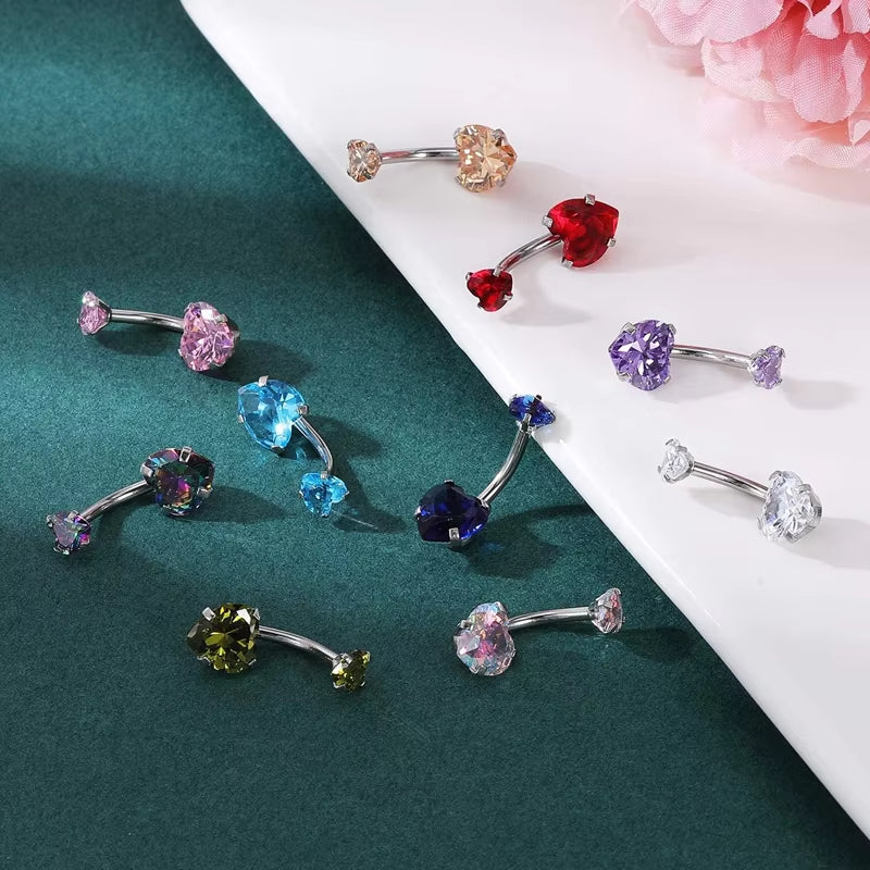 Belly Rings Crystal Piercing