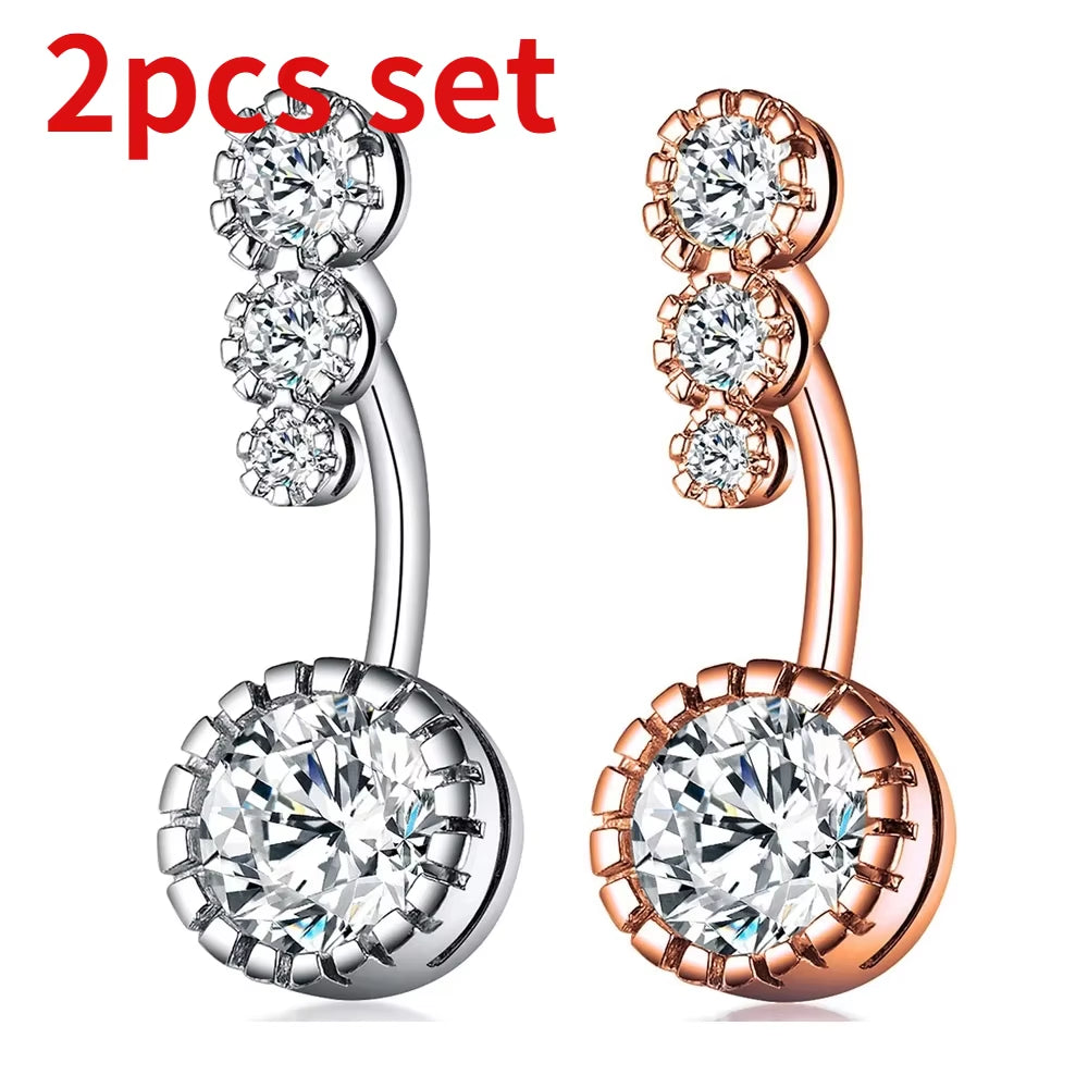 Belly Rings Crystal Piercing